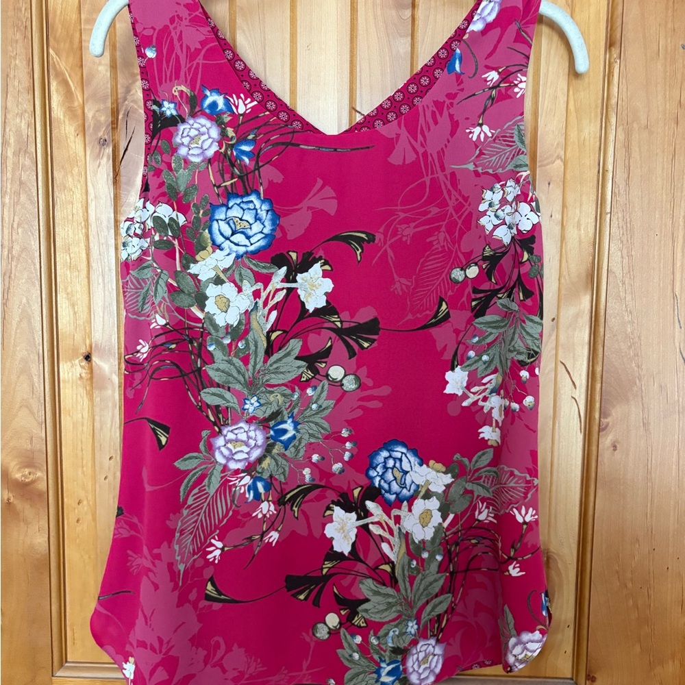Chicos reversible Floral Pink Sleeveless Top - Picture 2 of 4
